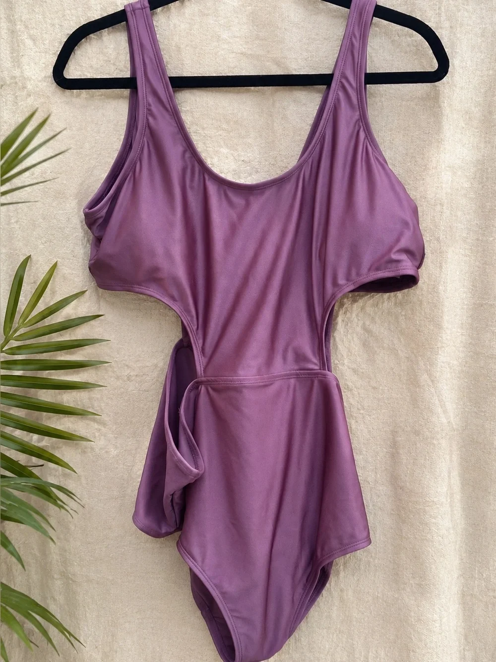 Rue Bleu by Rue21 XL Purple Cutout One Piece Swimsuit Monokini Shelf Bra Resort